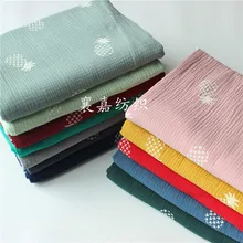 Двухслойная газовая ткань для домашней одежды из хлопка и крепа