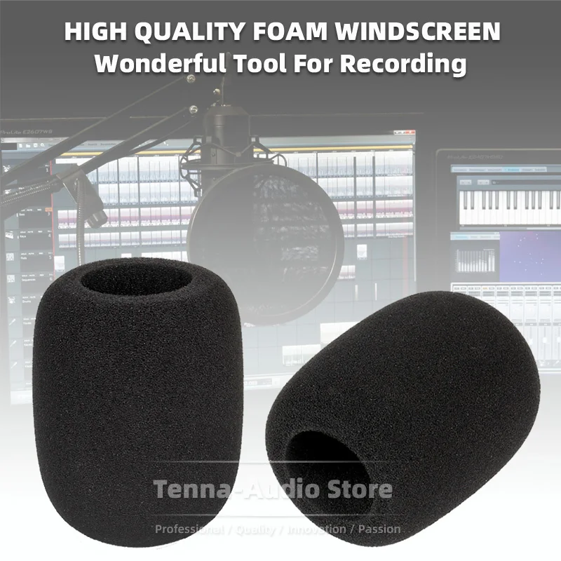 brisa microfone esponja mic capa espuma prova de vento para electro voz ev prova de poeira pop filtro