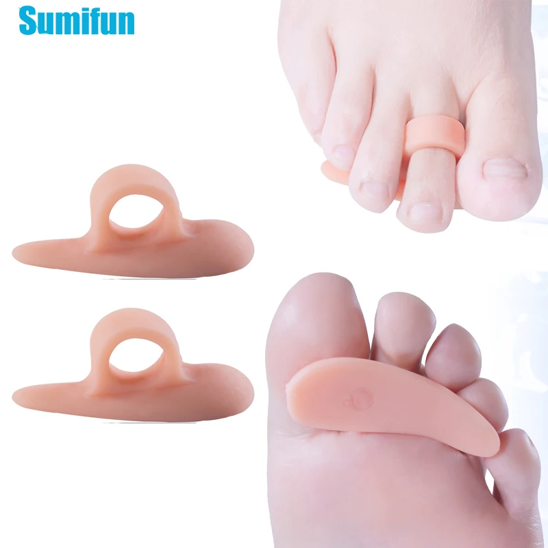 

Sumifun 2pcs Toe Overlapping Orthosis Bending Correction Hallux Valgus Orthopedic Thumb Partial Toe Points Separating Means C142