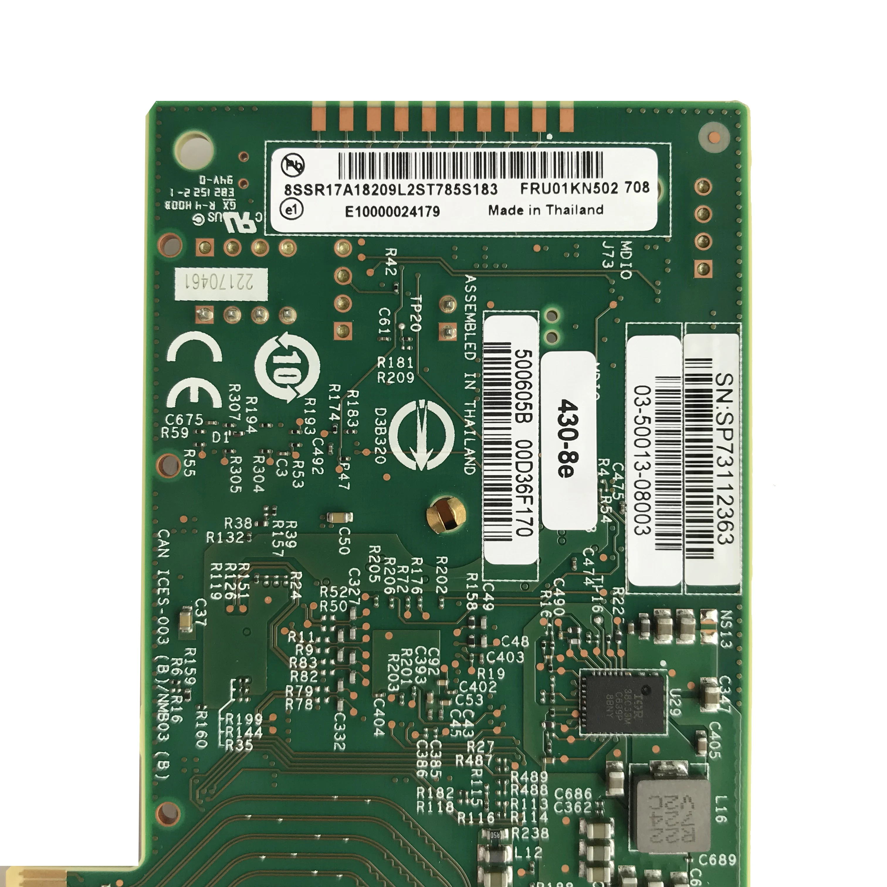 Контроллер хранения для lenovo ThinkSystem 430-8E SAS/SATA PCIe 01KN502