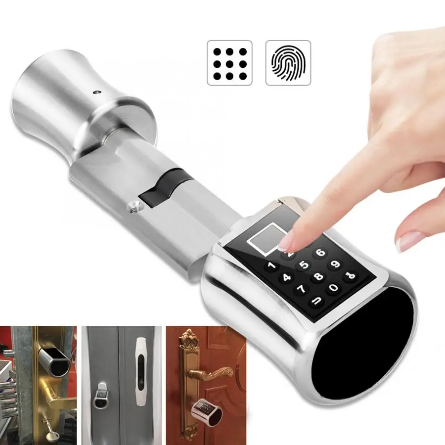 Intelligent Biometric Fingerprint Scanner Door Lock Password Coded Lock