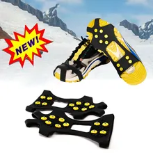 

10 Studs Anti-Skid Crampons Snow Ice Climbing Shoe Spikes Grip Cleats Shoe Cover Ice Grips Crampons Cleats Overshoes Climbing Ac