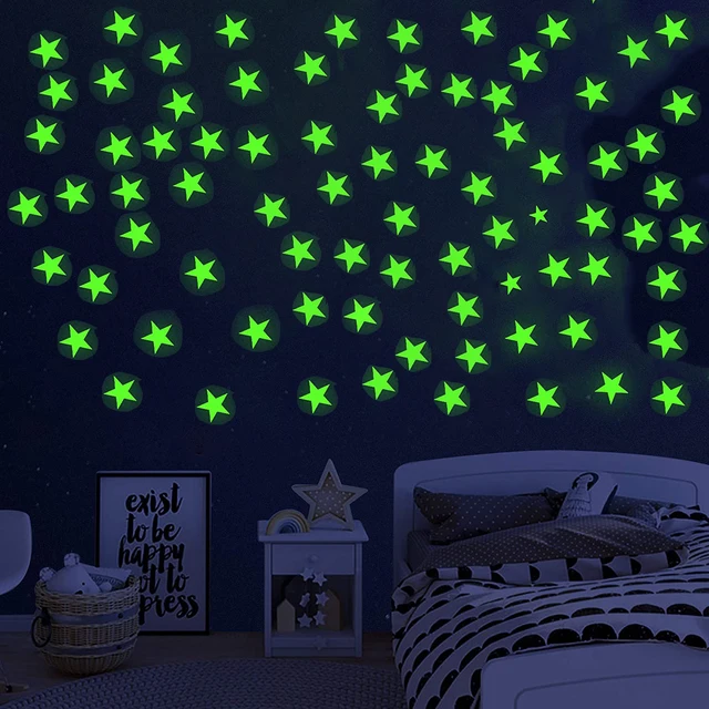 100pcs/set Glow In the Dark Stars Luminous Stickers Glowing Toys Novel For Kids Children Light Stars Fluorescent Party Wall Toy 1