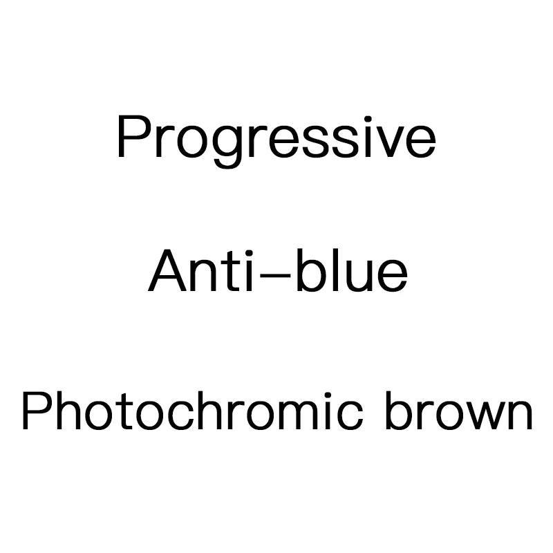 Brown Progress Ant 1,56 1,61 1,67 1,74 индекс прогрессивный анти синий светильник фотохромные линзы близорукость оптическое чтение Мультифокальные линзы по рецепту - Цвет линз: Brown Progress Ant
