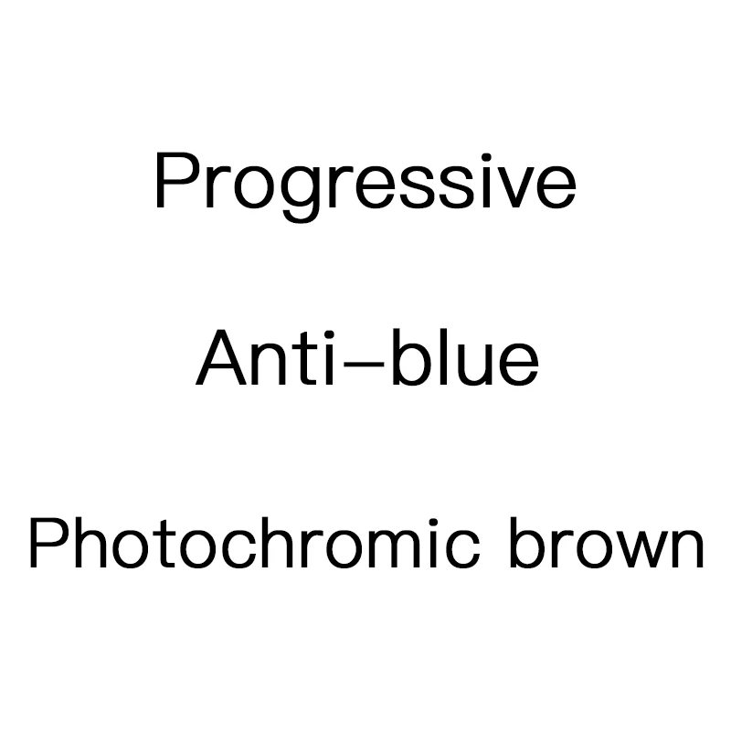 1,56 1,61 1,67 1,74 индекс прогрессивный анти синий светильник фотохромные линзы близорукость оптическое чтение Мультифокальные линзы по рецепту - Цвет линз: Brown Progress Ant