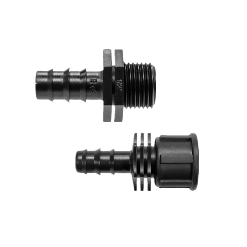 

20-50PCS 1/2"3/4" Male x 16mm 20mm Barb Connector Male Adapter Poly Hose Barbed Fitting Dripline Tubing Fittings For LDPE Tube
