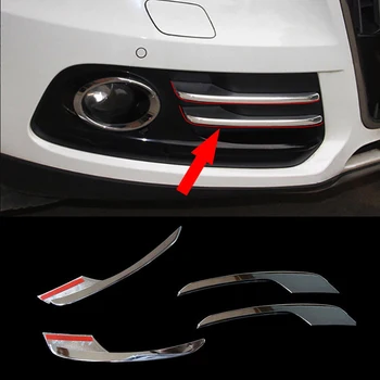 

4PCS Front Fog Lamp Frame Decoration Cover Trim For- Q5 2012-2016 Car Exterior Accessories