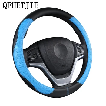 

Car Steering Wheel Cover Steering for 38cm/15 Inch Automotive Steering Wheel Leather Car Interior Protection Accessories