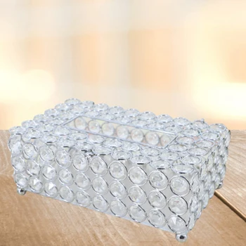 

Crystal Tissue Box Simple Home Living Room Coffee Table Drawers Desktop Napkin Storage Box Creative Car Living Room