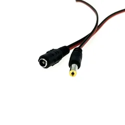 6/10 pcs 5.5x2.1mm DC male power cord 12V plug wire adapter cable plug connector female jack suitable for CCTV camera DC plug