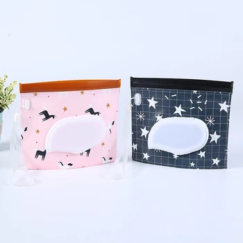 

Baby Wet Wipes Bag Reusable With Cover Wipes Container Clean Wipes Container For Baby Care Travel Portable Eco-friendly