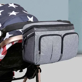 

Multi Pockets Baby Stroller Daily Universal Storage Bag Outdoor Large Capacity Hanging Organizer Oxford Cloth Easy Clean Travel