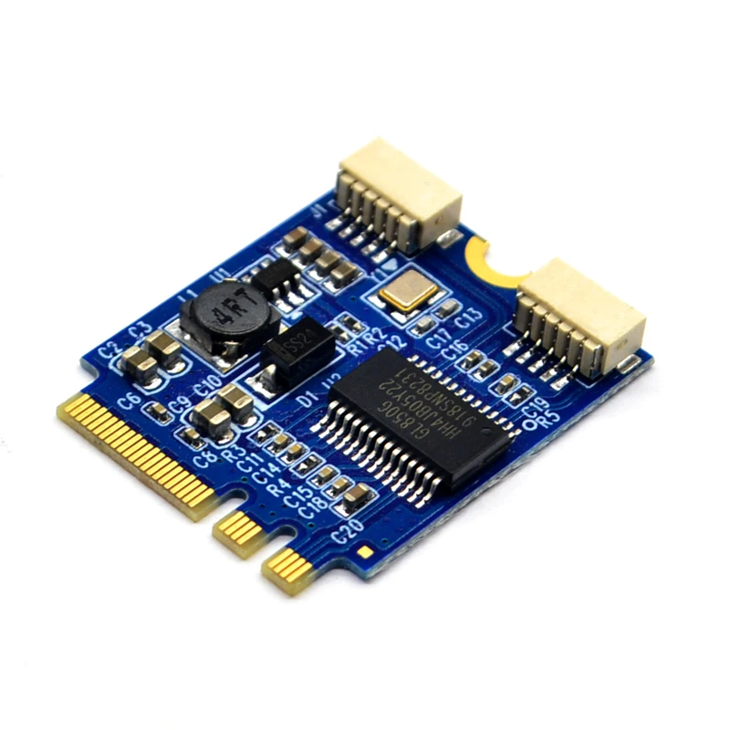 QINDIAN M.2 к USB Riser Card M.2 NGFF ключ A-E к 2 портам USB2.0 плата расширения конвертер Кабель USB M.2 Riser USB кабели адаптер - Цвет: Красный
