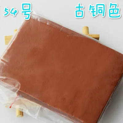 56 Color Soft Clay Dry Polymer Children's Toys Plasticine Safe and Non-toxic Colorful Lightweight Clay Gifts for Boys and Girls - Цвет: C54 Bronze