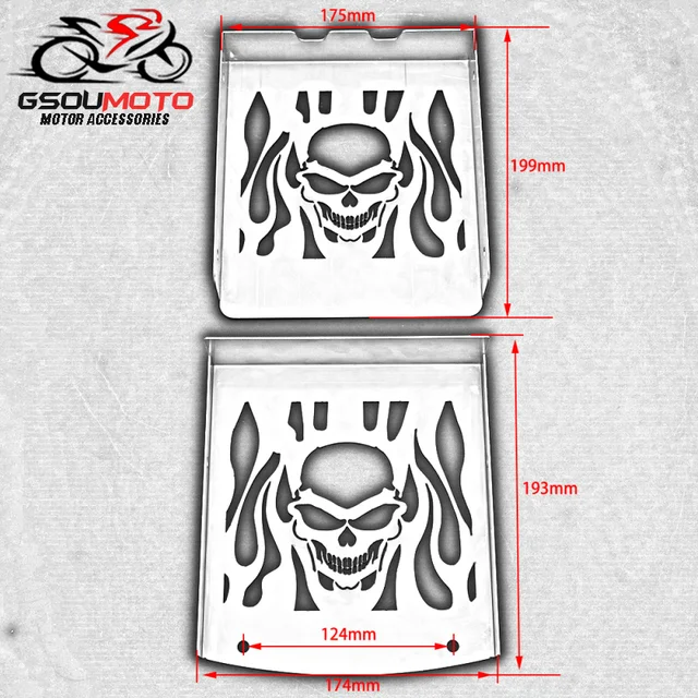 Rbanna1 Chrome Engine Shrouds & Radiator Guard Set For Suzuki VL1500 Intruder (1998-2008) - Type A