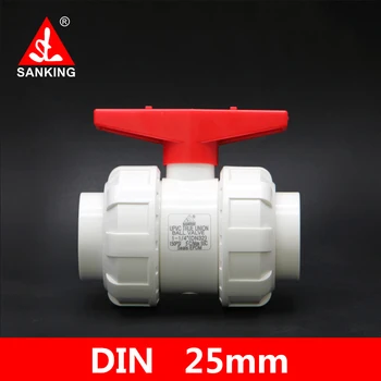 

Sanking 25mm PVC True Union Ball PVC Joint Aquarium Agricultural Sprinkler Irrigation Garden Water Pipe Connector Pipes Fittings