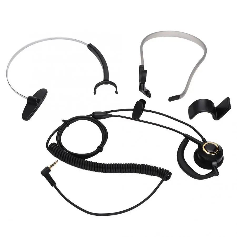 

Call Center Headset with Mic Rear Mounted Noise Canceling Customer Service Headset 3.5mm Earphone