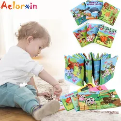 Livre en tissu doux pour bébé, jouet éducatif, apprentissage cognitif, nouveau né, apprentissage précoce, poussette 