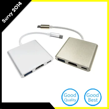 

HOT UBS 3.1 TYPE-C TO 4K HDMI USB 3.0 HUB USB-C CHARGING PORT OTG ADAPTER CABLE diy electronics