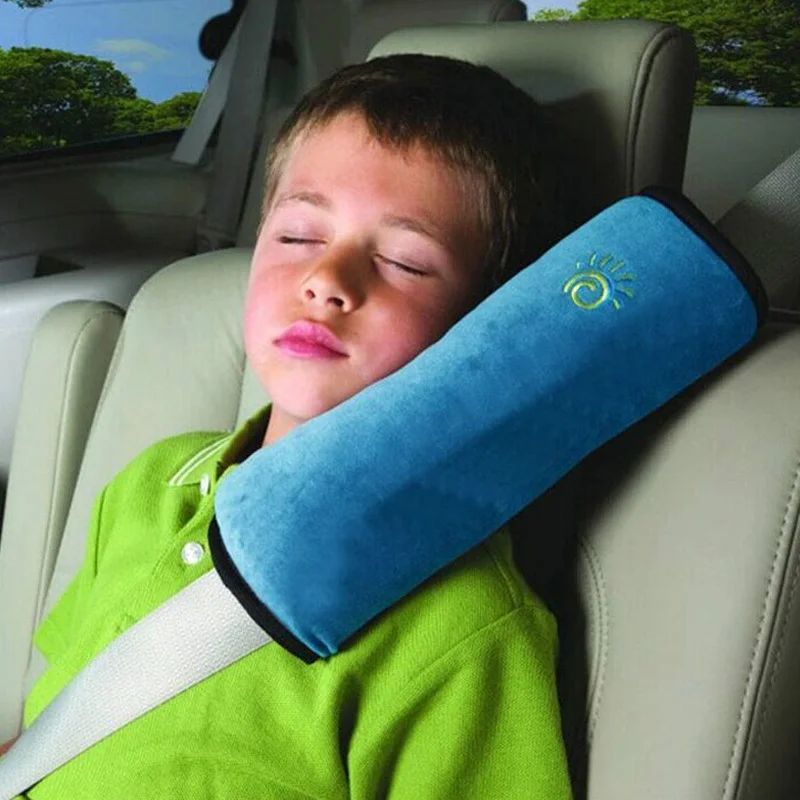 

Baby Pillow Kid Car Pillows Auto Safety Seat Belt Shoulder Cushion Pad Harness Protection Support Pillow For Kids Toddler (Blue)