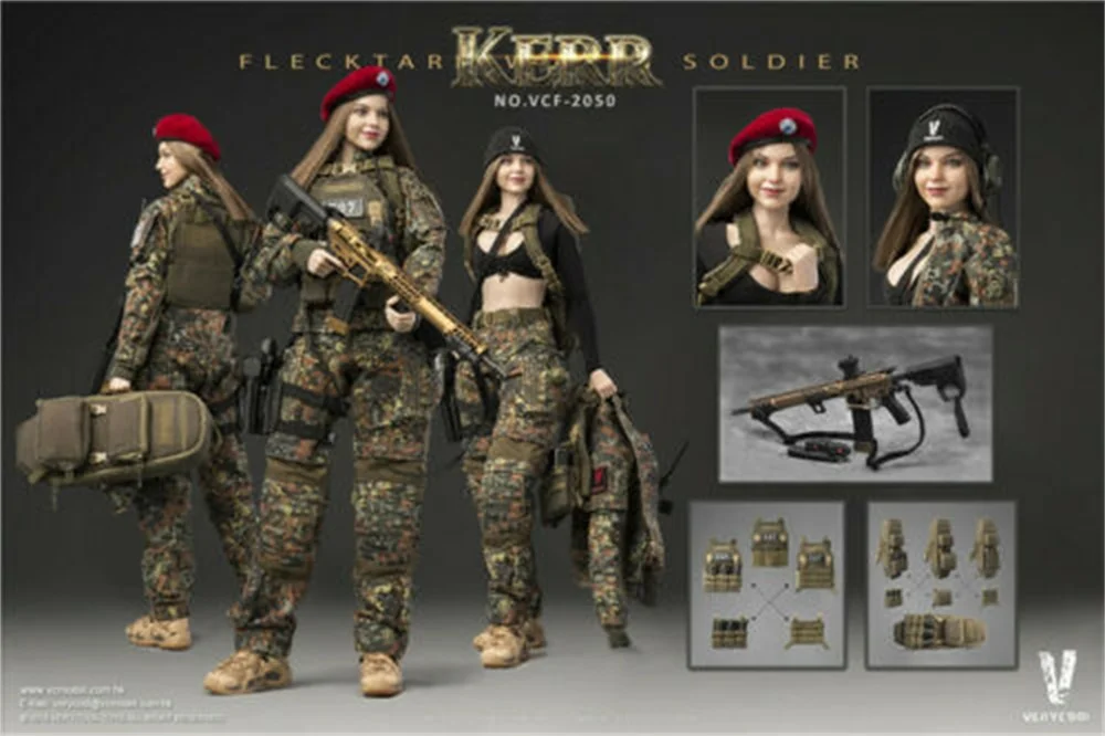 

VERYCOOL VCF-2050 1/6 Deban Camouflage Female Soldier KERR Movable Doll Model