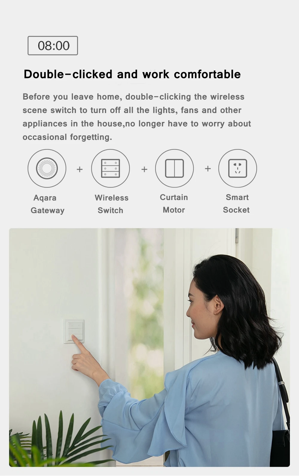 Original Aqara OPPLE Wireless International Version Smart Switch Work With Apple HomeKit (Xiaomi Eco-System)