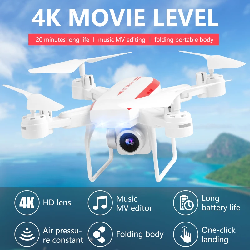 KY606D беспилотная камера д/у Квадрокоптер Вертолет с 4k HD Wifi 20 минут Fly air pressure Hover