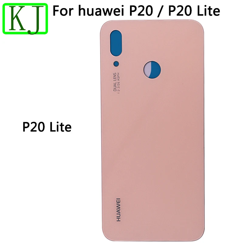 10 шт. для huawei P20/P20 Lite Nova 3E крышка батареи Задняя стеклянная дверная панель Корпус чехол Новинка P20 задняя крышка - Цвет: P20 Lite Pink