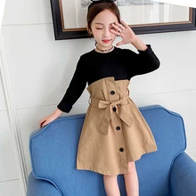 Новые школьные платья для девочек; коллекция года; детское платье в стиле пэчворк для подростков; сезон осень-весна; платье для девочек; платье принцессы для малышей; одежда для малышей