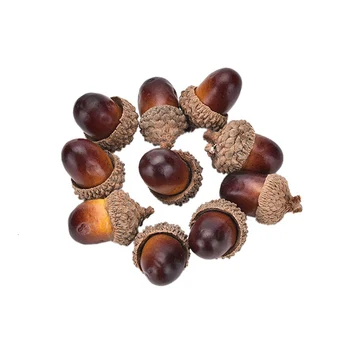 

10Pcs/lot Fake Fruits Artificial Mini Acorn Oak Foam Nut Ornaments Home Room Party Xmas Decorative Christmas Home decorations