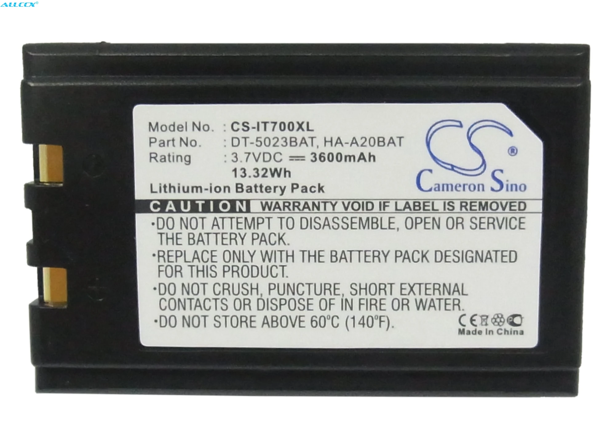Аккумулятор Cameron Sino 3600mAh для Casio IT-700 M30, DT-950, DT-X10, DT-X5, DT-X5M10E, DT-X5M10R, DT-X5M30E, DT-X5M30R, DT-X5M30U