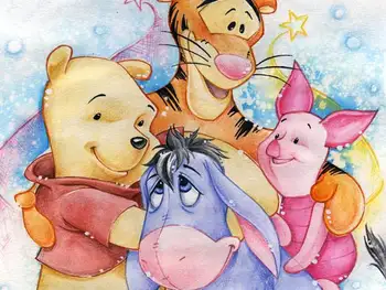 

Full Diy square round Diamond Painting Cartoon Winnie the Pooh Tigger Embroidery Cross Stitch unicorn Needlework Decorations