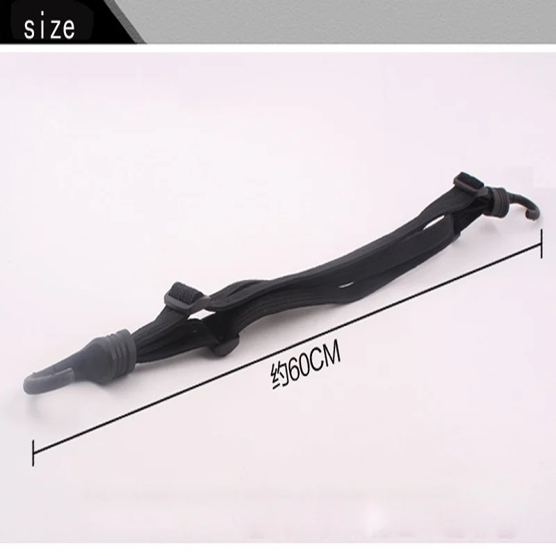 60cm Motorcycle Accessories Seat Belt Strength Retractable Helmet Luggage Elastic Rope Strap With 2 Hooks