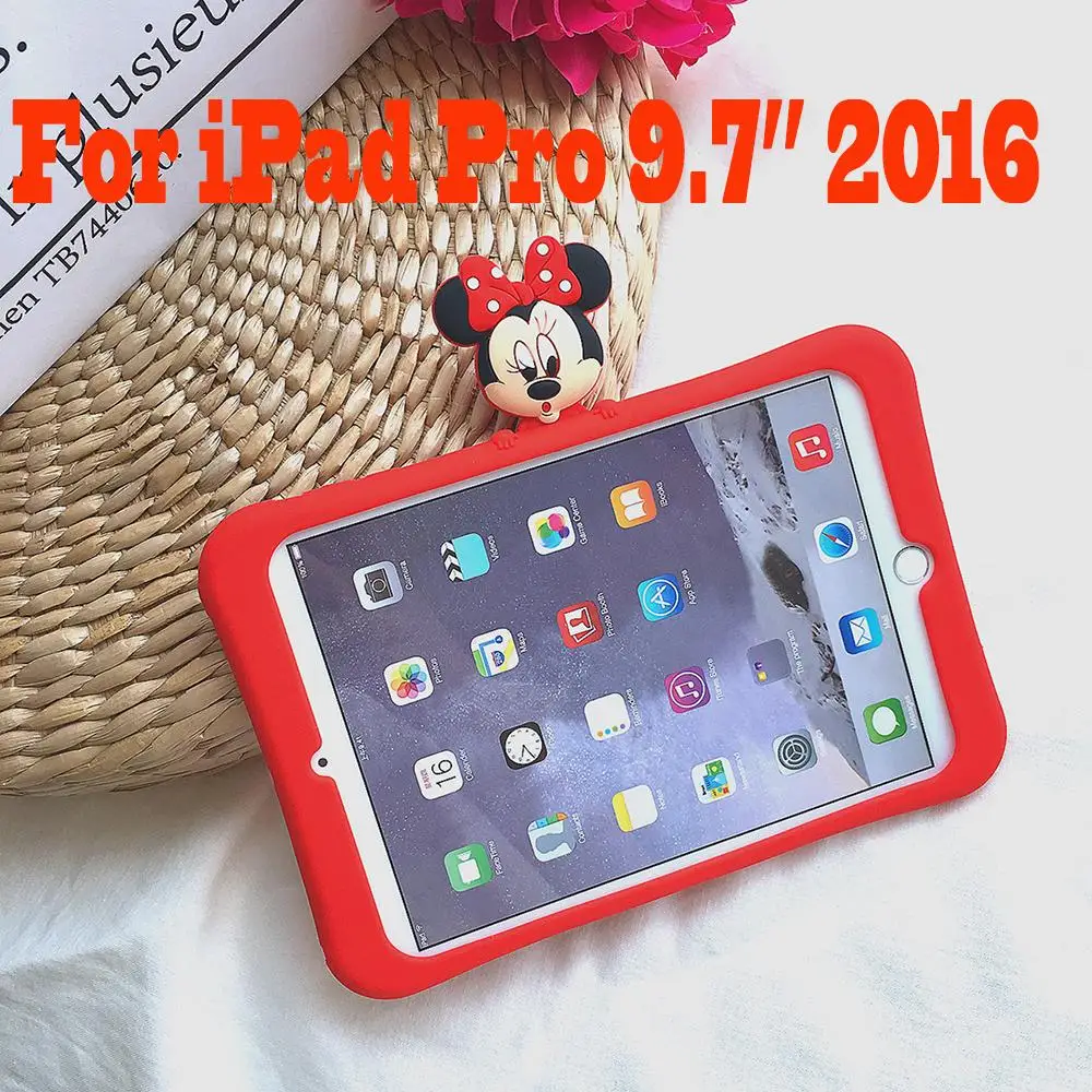 as photo Микки и Минни Маус кукла для iPad 9,7 Pro9.7/10,5 скрыть подставка силиконовый чехол Защитный Чехол Air 2/2/3/4 мини 7,9 Mini 5 корпус - Цвет: as photo