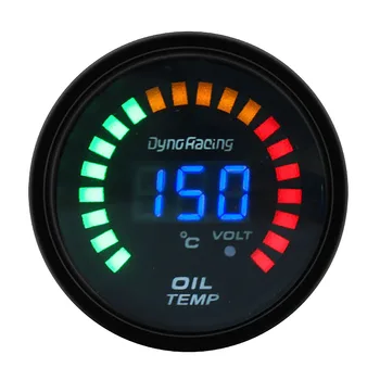 

Dyno Racing 2 Inch 52mm Car LED Digital / Analog Oil Temp Temperature Gauge Meter Smoke Lens