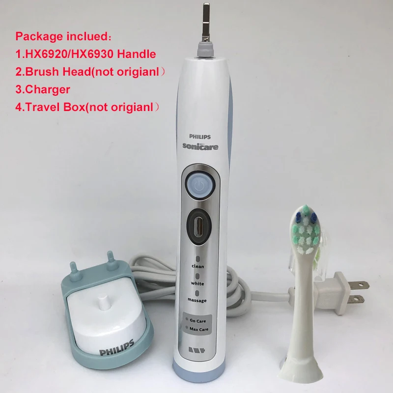 Philips Sonicare аккумуляторная электрическая зубная щетка Flexcare HX6920/HX6930 до 3 недель интеллектуальные белые зубы для взрослых