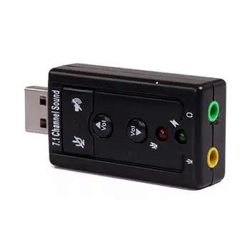 

DishyKooker External USB Sound Card 7.1 Channel USB to Jack 3.5mm Headphone Audio Interface Microphone Adapter Laptop Speaker