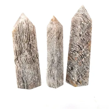 

Natural Striped Scenic Phantom Wand Healing Crystal Reiki Mineral Gem Quartz Point Wicca Decor Home Feng Shui Art Gift ZX