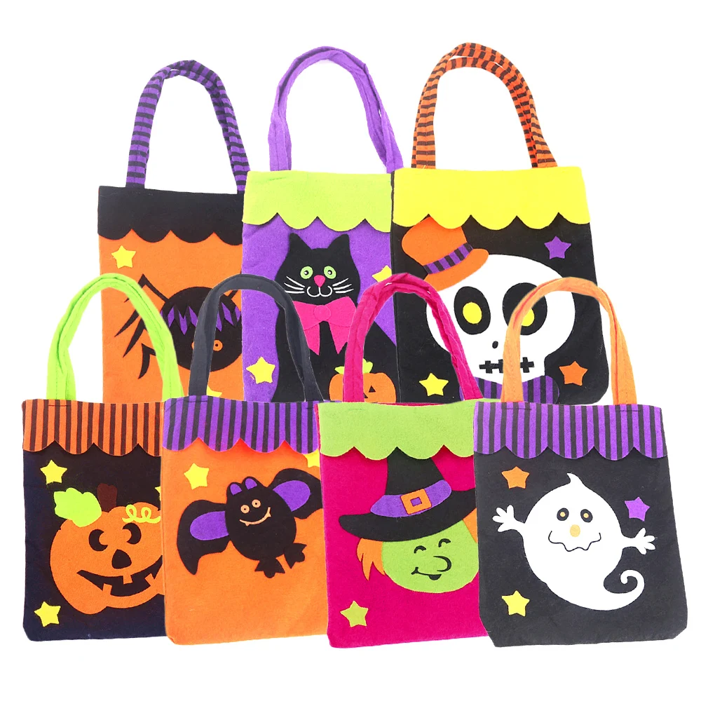 2018 хит продаж детские сумки для конфет на Хэллоуин тканевые креативные сумочки в