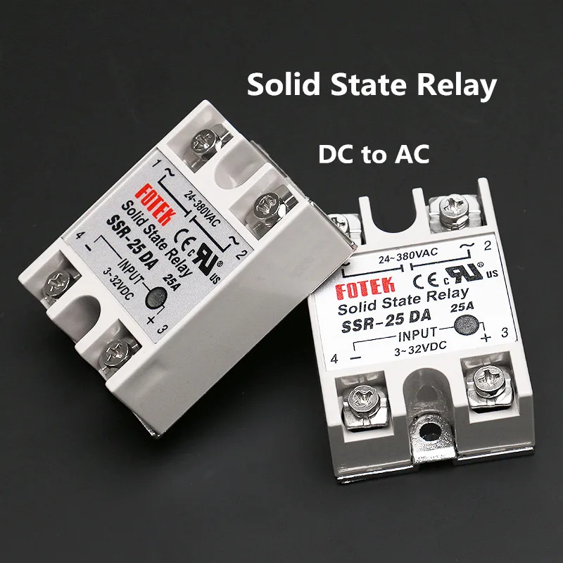 Твердотельное реле DC control AC SSR 10DA 25DA 40DA без пластиковой крышки 3 32V TO 24 380V SSR|Реле| |