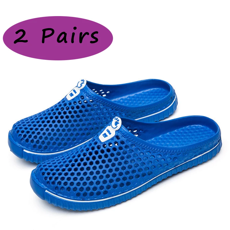 Летние мужские шлепанцы 2 пары для улицы пляжа мальчиков отеля женская обувь