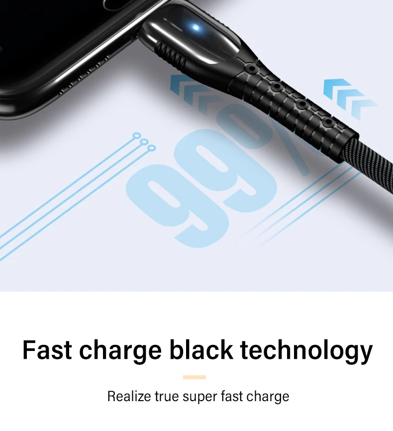 5A usb type-C светодиодный кабель для быстрой зарядки Micro USB type-C для huawei mate 20 Pro P20 samsung Xiaomi