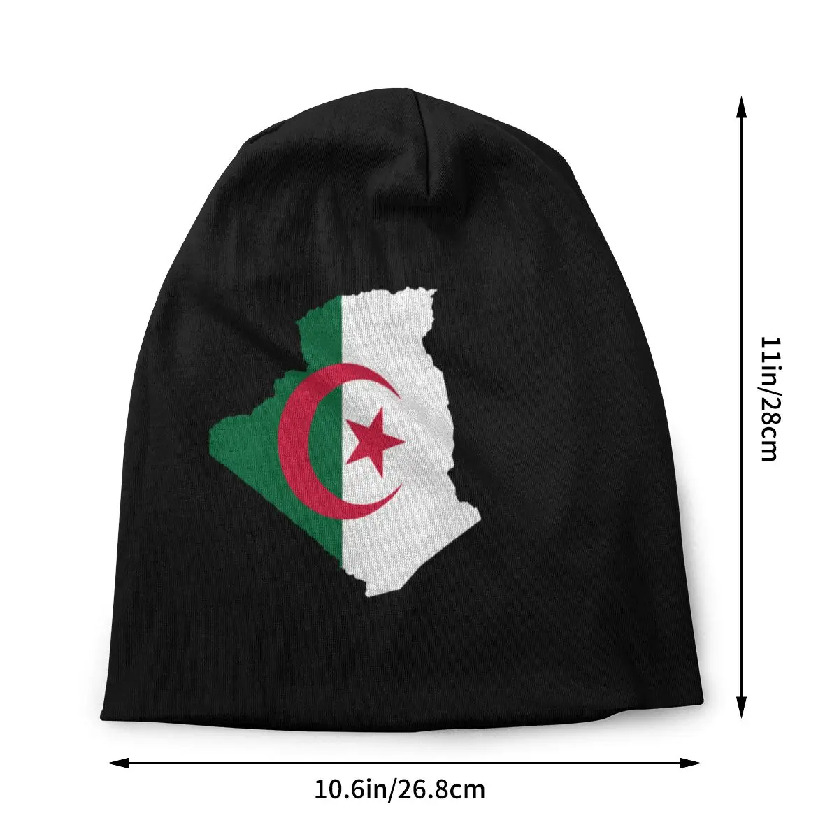 Algeria Map Flag Face Bonnet Hats Fashion Winter Street Skullies Beanies  Hats for Men Women Knit Hat Spring Warm Unisex Caps
