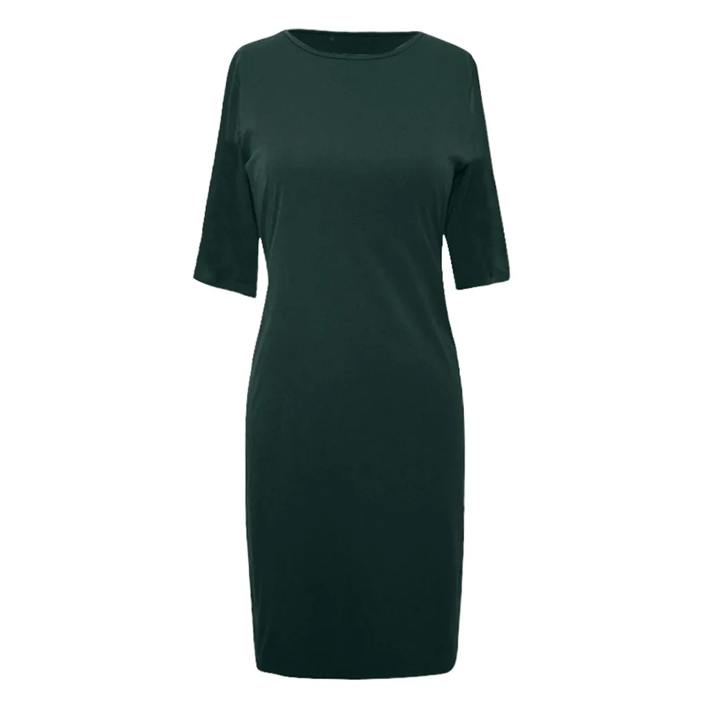 Женское платье vestidos de verano vestido vadim ropa mujer платья vestidos verano mujer Новые повседневные однотонные L-6XL с длинным рукавом Z4