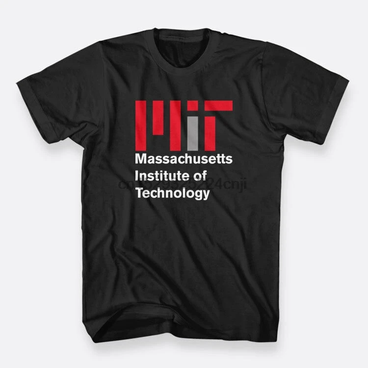 Massachusetts Institute of Технология хлопковые футболки Sz S-3XL черные мужские | Мужская