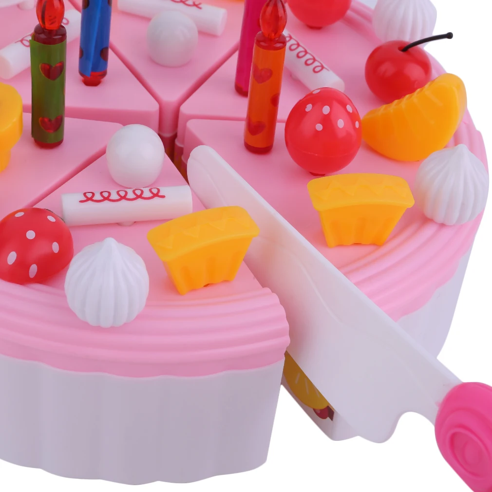 OCDAY маленький или большой творческий торт ко дню рождения DIY модель для детей ролевые игры Кухня Еда пластиковая игрушка ранняя Классическая образовательная игрушка