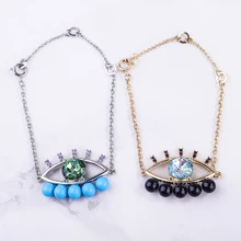 Злые браслеты «глаз» акриловые бусины слезы Кристальные цепочки регулируемые для женщин модные ювелирные изделия Новое поступление Прямая поставка