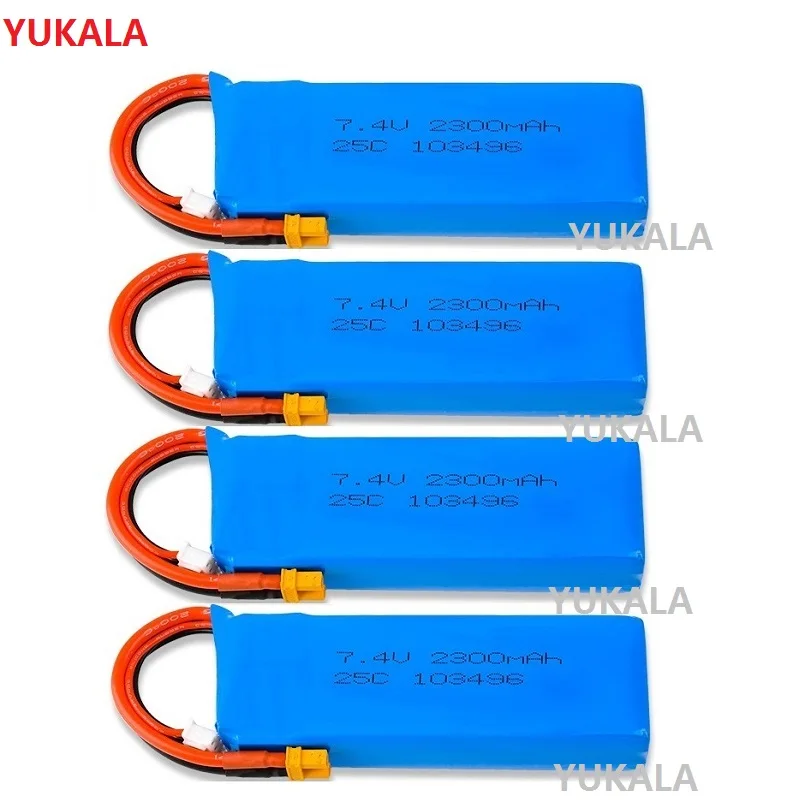 1 4 шт. 7 В 2300 мАч 25C батарея XT30 аккумуляторная Lipo для ошибок 6 8 RC Quadcopter запасные части|Детали и аксессуары| |
