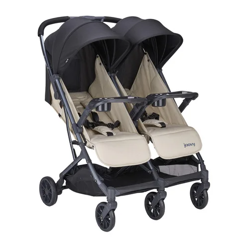Joovy, детская коляска Kooperx2, двойная коляска, светильник, лежащая и складывающаяся, высокий пейзаж, двойная коляска, двойная коляска - Цвет: Beige
