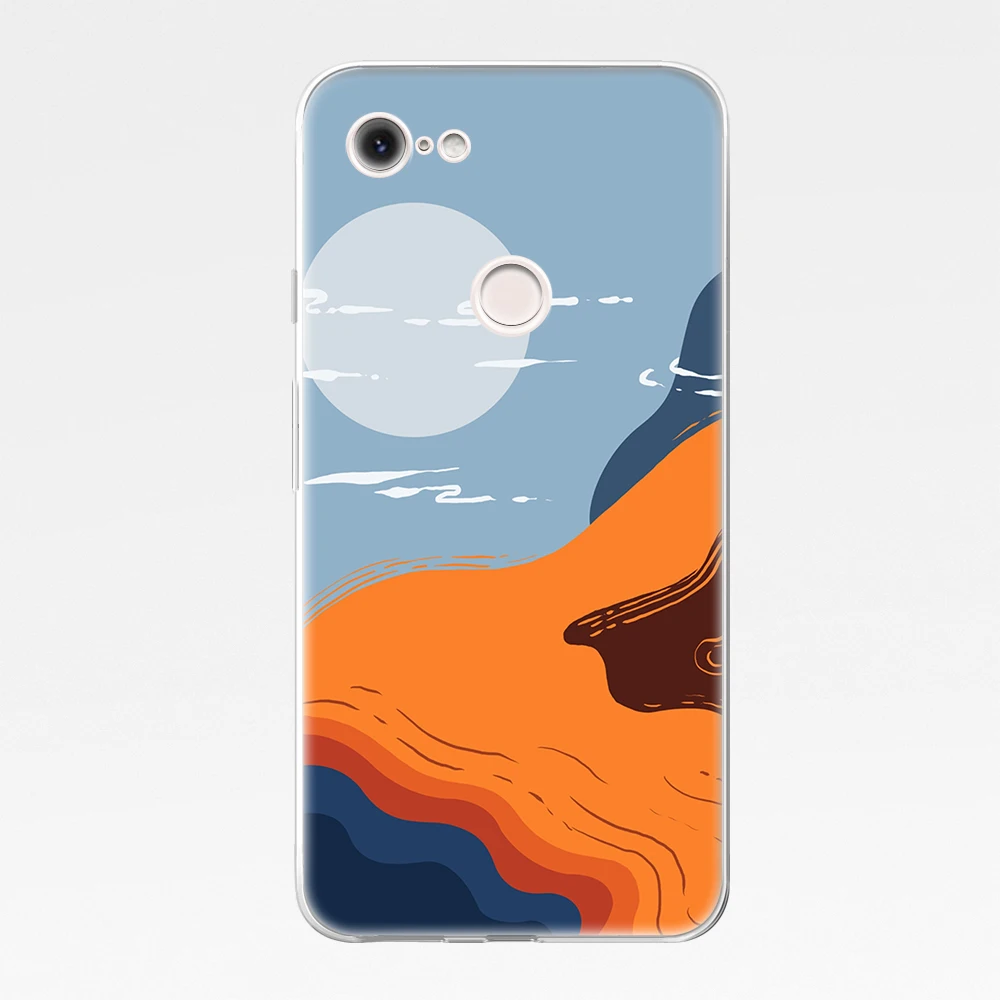 Painting Landscape Coque for Google Pixel 5 4 4a 3 3a 2 XL Soft TPU Silicone Phone Cases For Pixel 6 Pro 4XL 3XL 2XL Cover Funda